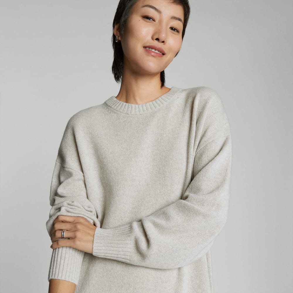 The Cashmere Midi Dress | Pale Heather Grey - Image 6