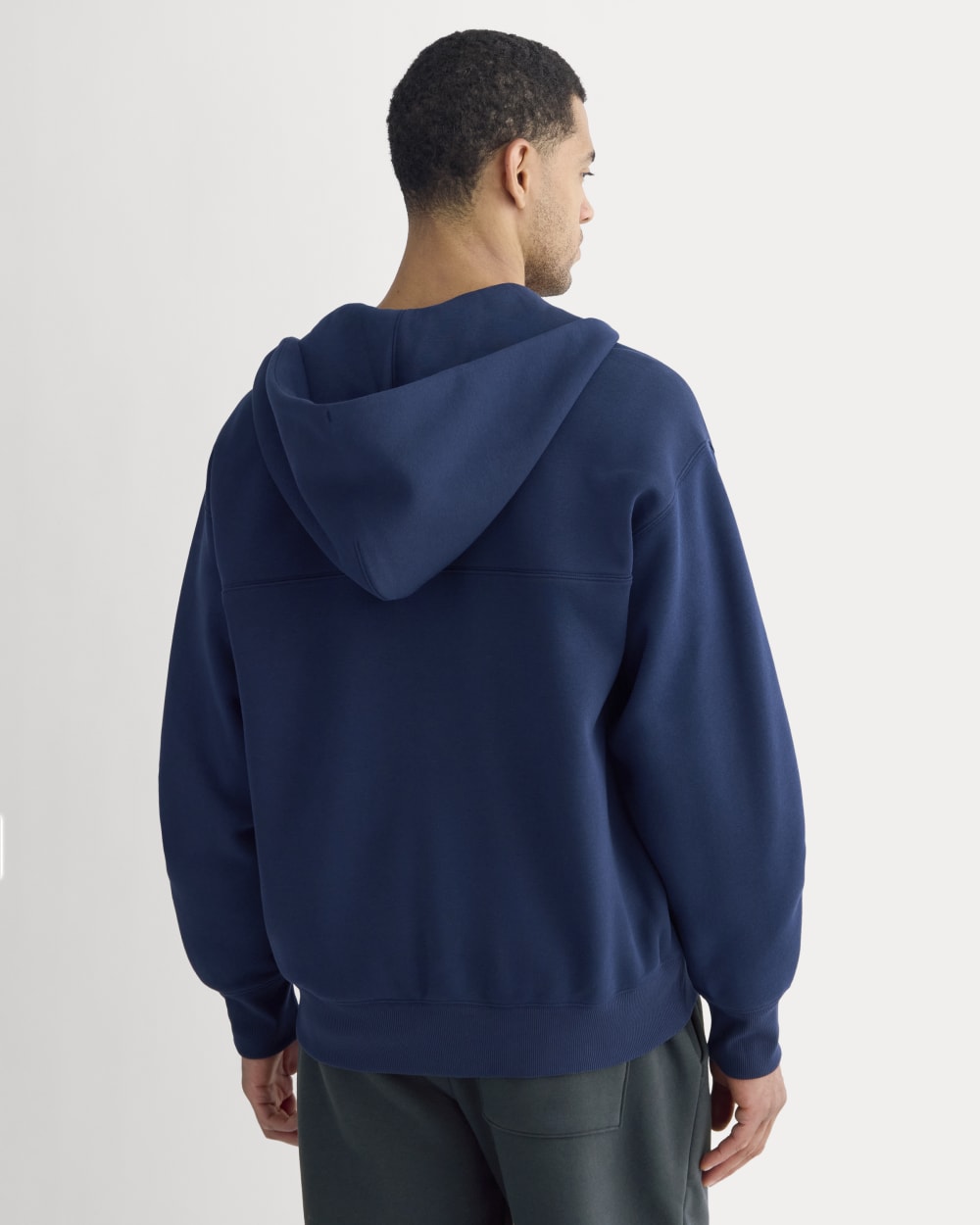 Luxe Fleece Full-Zip Hoodie | Deep Navy - Image 5