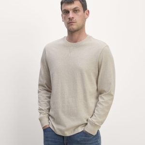 The Premium-Weight Relaxed Crew | Heathered Oatmeal