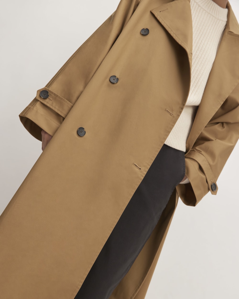 The Cotton Long Trench Coat | Toasted Coconut - Image 4