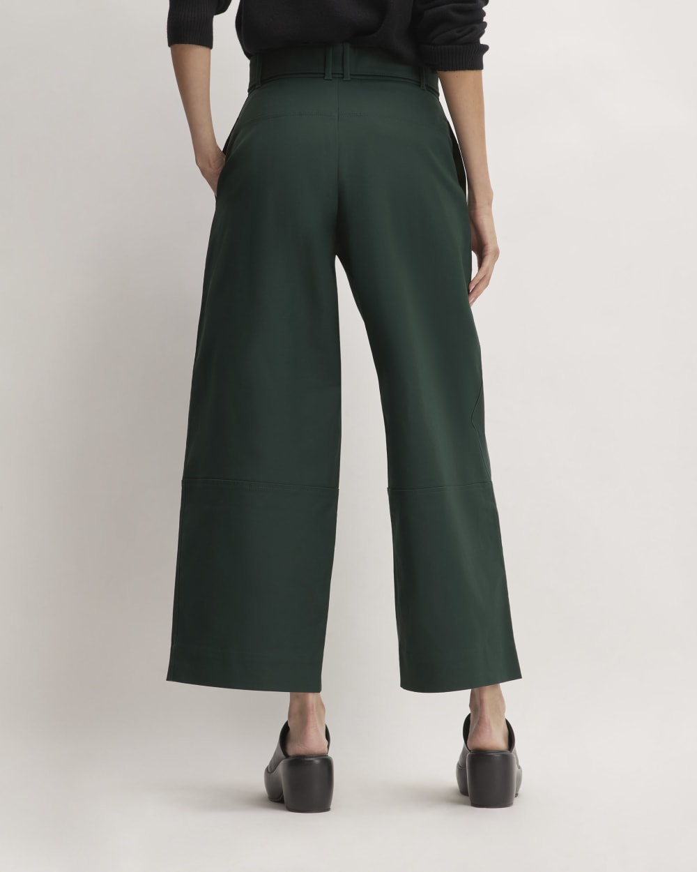 The Structured Cotton Belted Pant | Scarab - Image 6