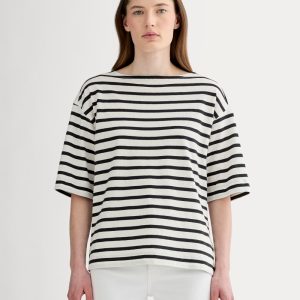 The Mariner Oversized Tee | Bone / Black