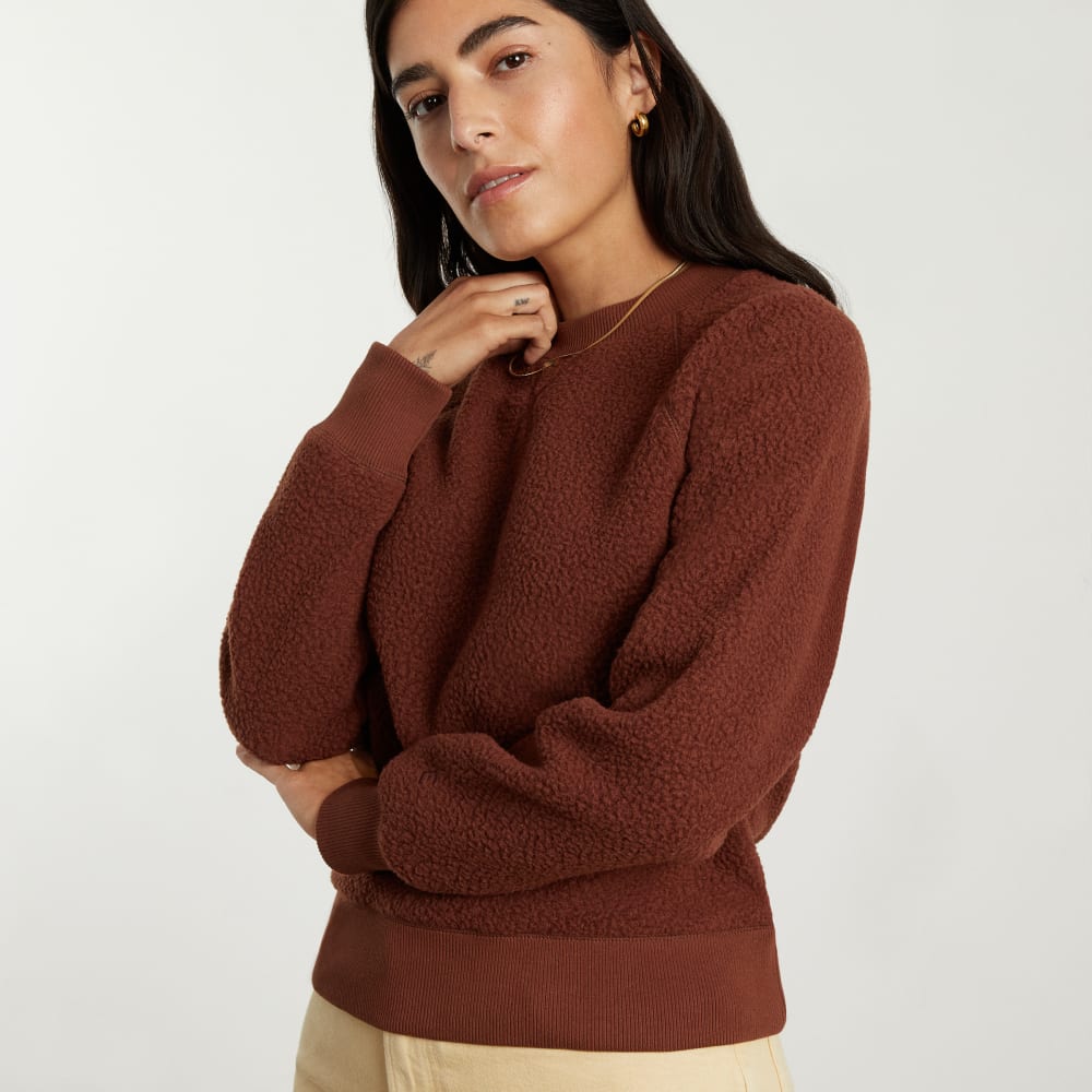 The ReNew Fleece Raglan Sweatshirt | Rosewood - Image 3