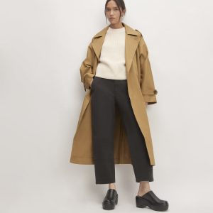 The Cotton Long Trench Coat | Toasted Coconut