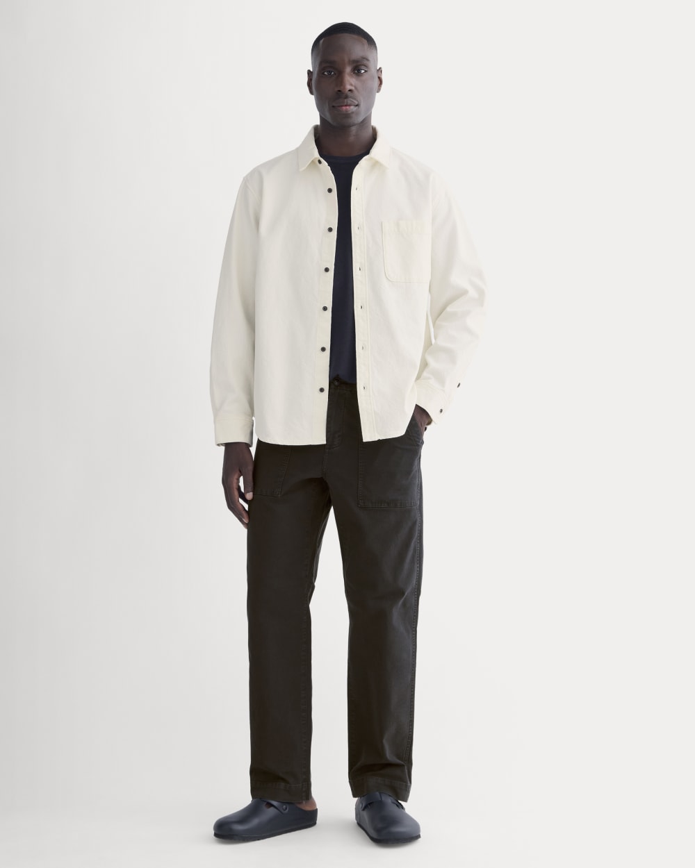 The Canvas Organic Cotton Overshirt | Bone - Image 3