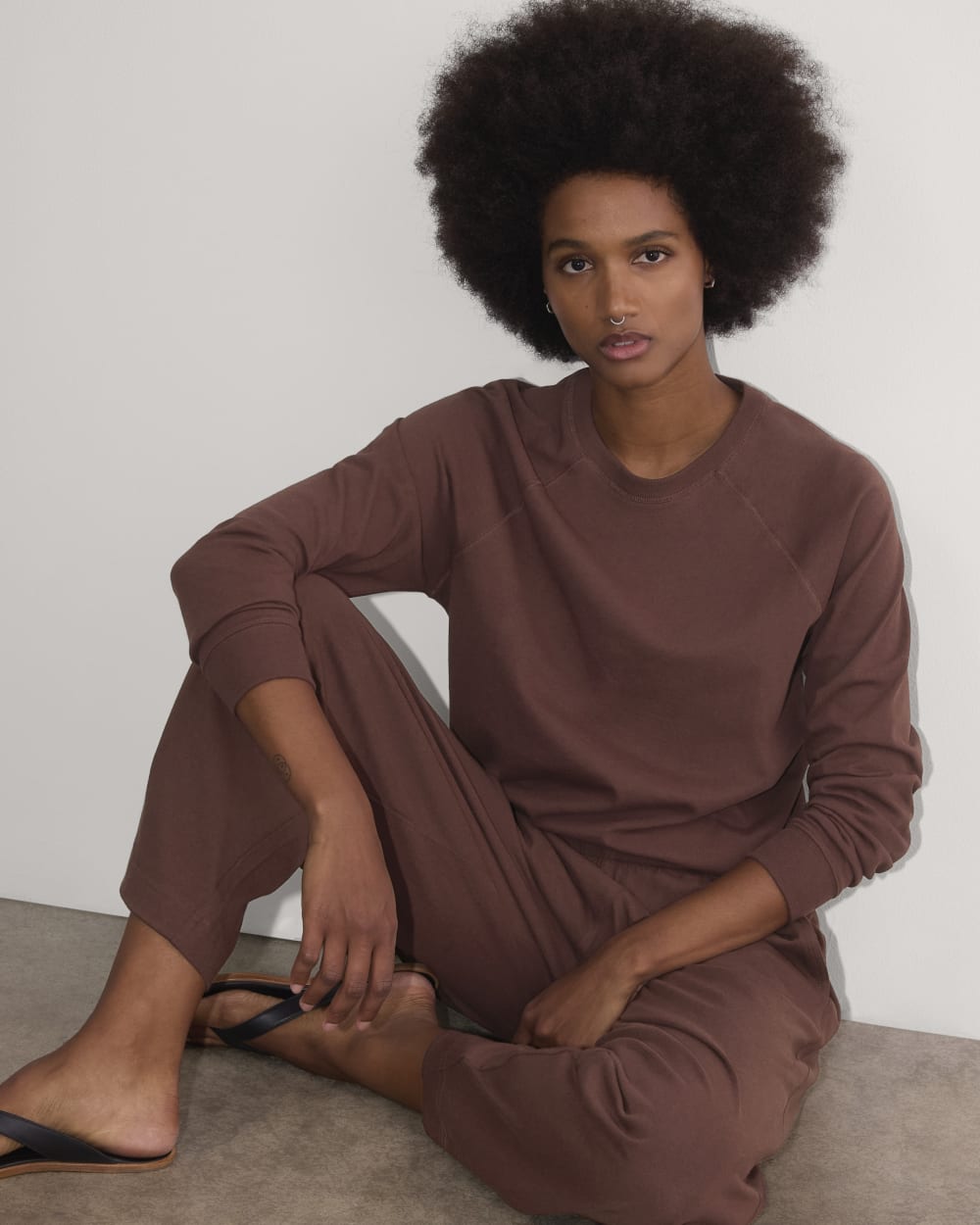 The Off-Duty Long-Sleeve Tee | Dark Mahogany - Image 4