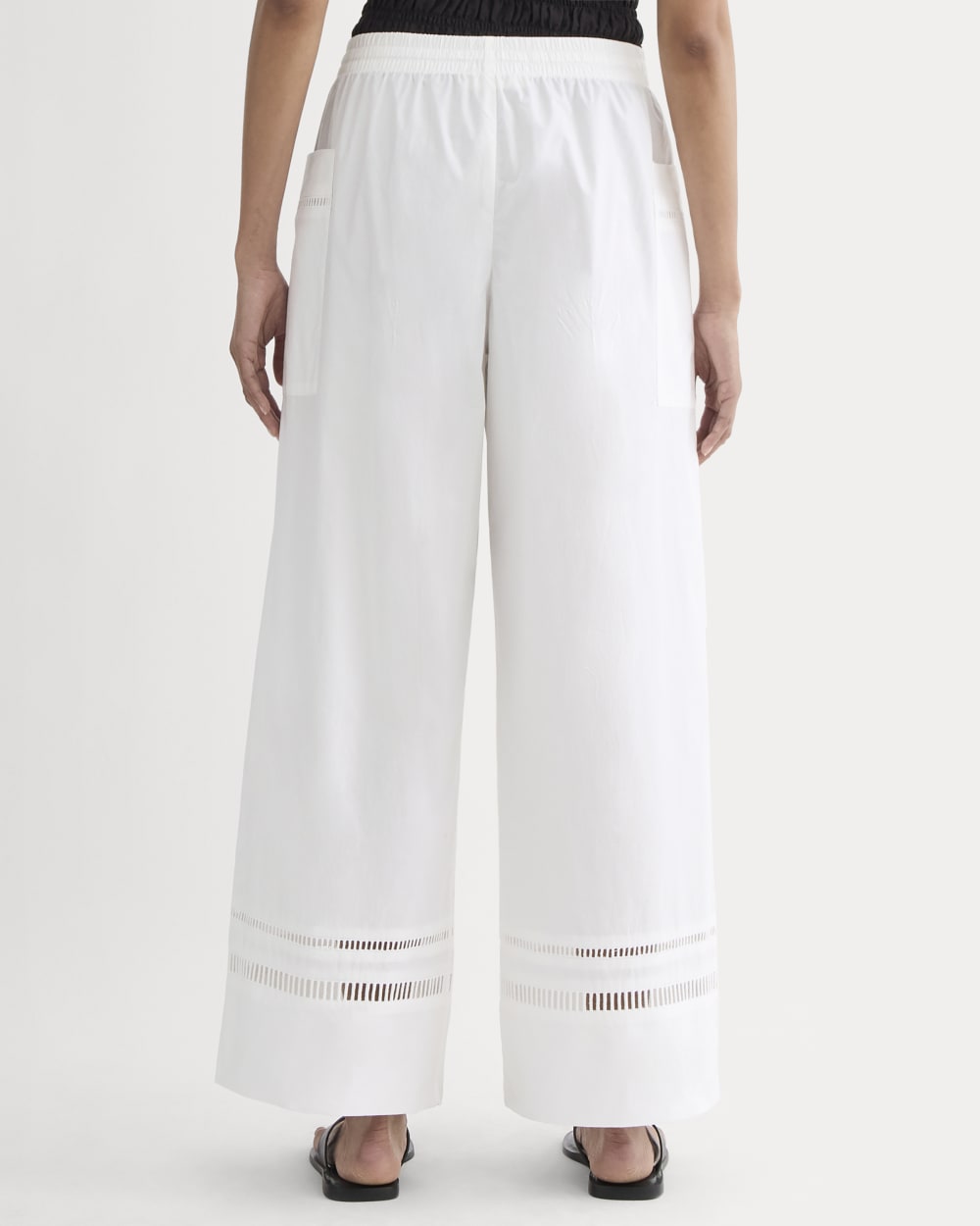 The Lace Trim Pant | White - Image 5