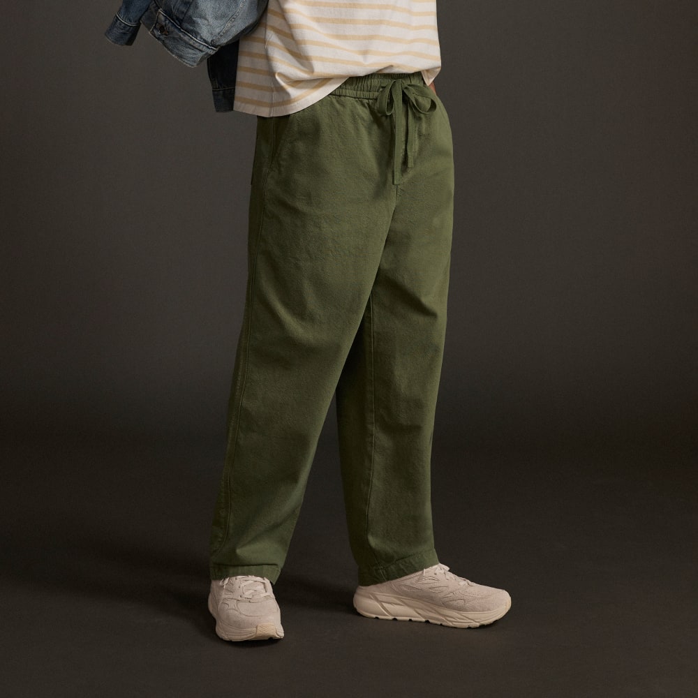 The Canvas Organic Cotton Drawstring Pant | Forest Green - Image 7