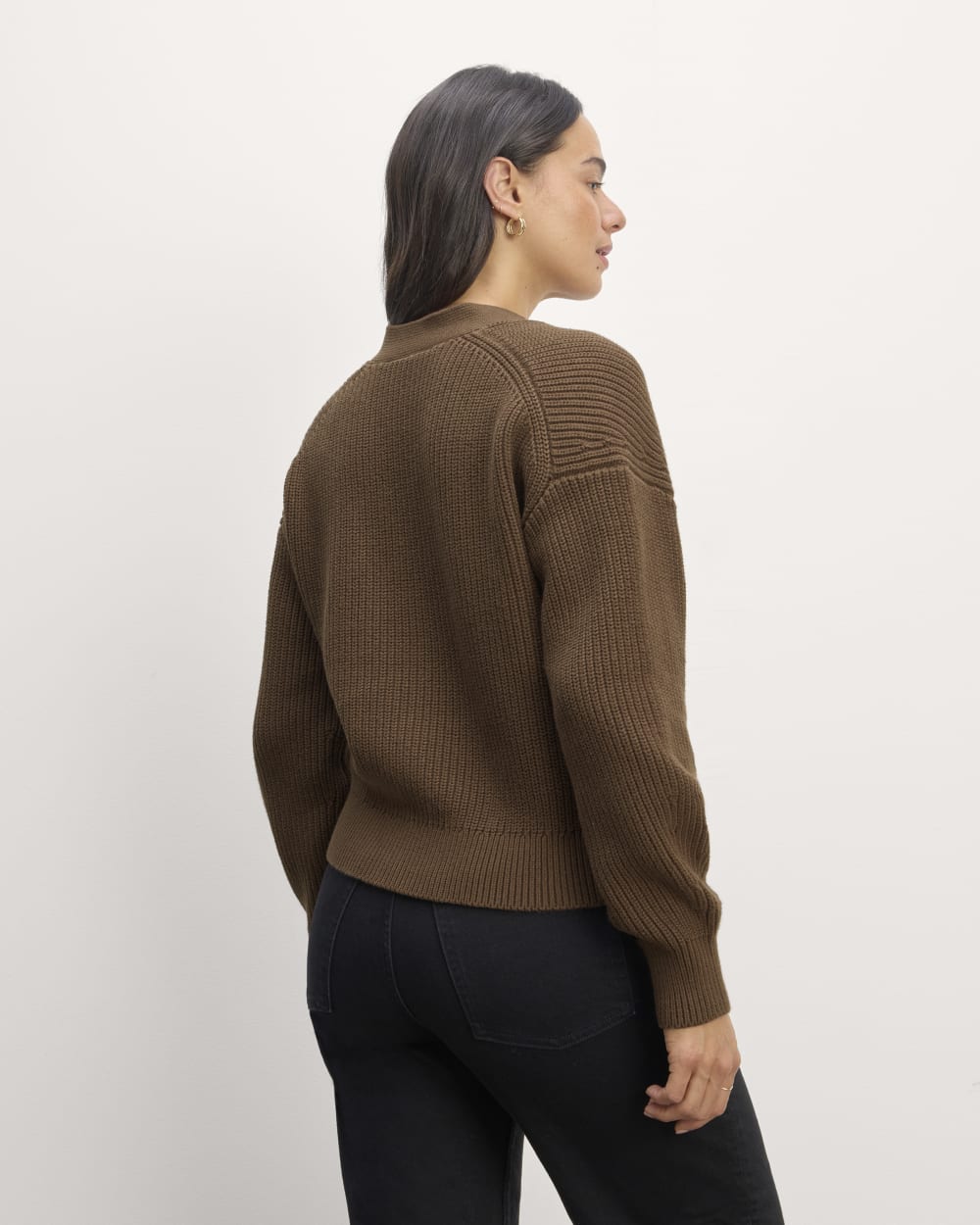 The Boxy Cardigan in Everyday Cotton | Cocoa - Image 6