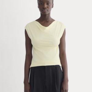 The Draped Top in Butterknit | Light Yellow