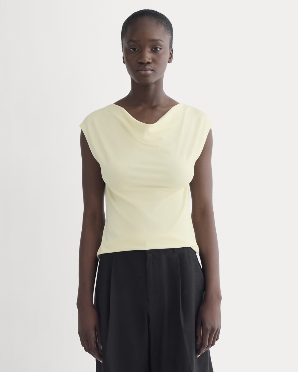The Draped Top in Butterknit | Light Yellow