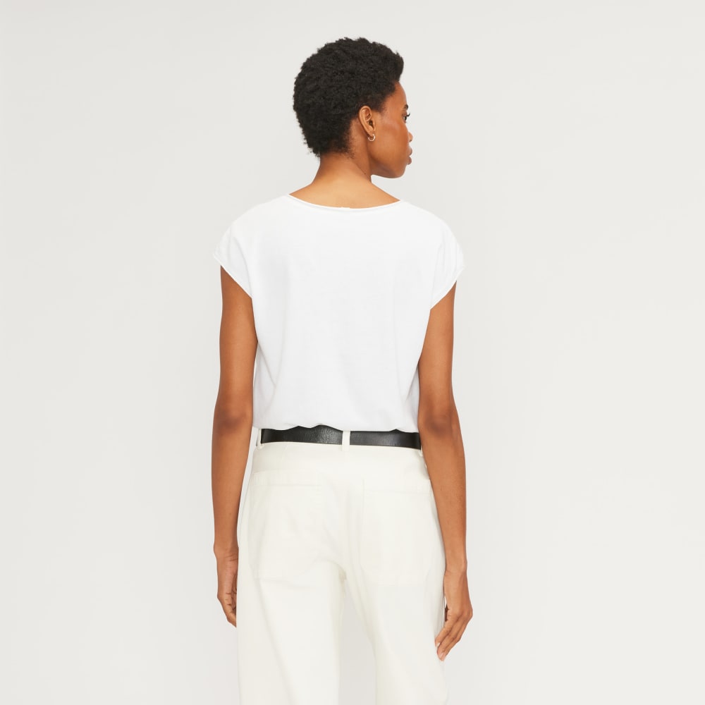 The Hemp Scoop-Neck Muscle Tee | White - Image 3