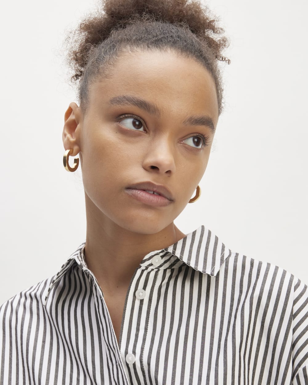 The Supima? Cotton Boyfriend Shirt | Optic White / Black - Image 4