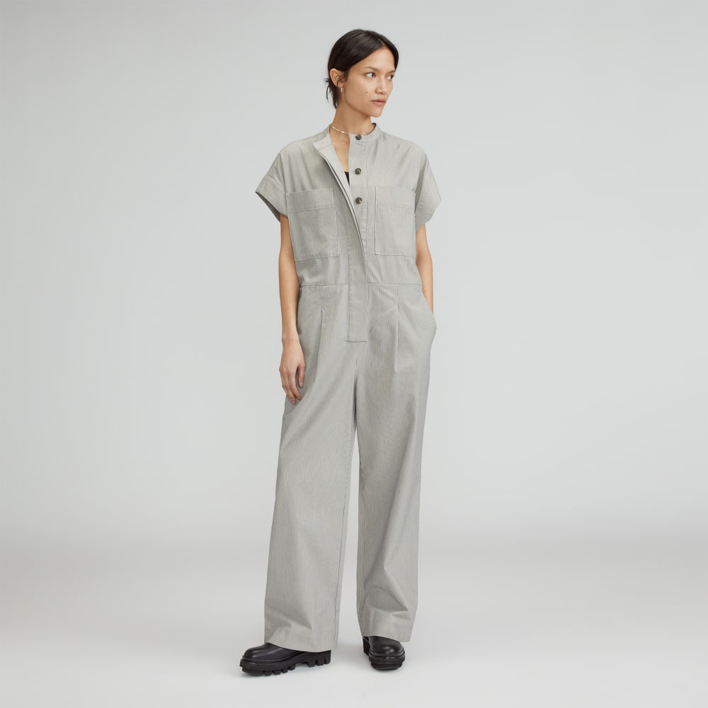 The Easy Workwear Jumpsuit | Canvas Tan / Navy