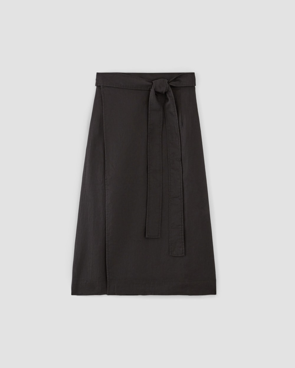 The Linen Wrap Skirt | Black - Image 2