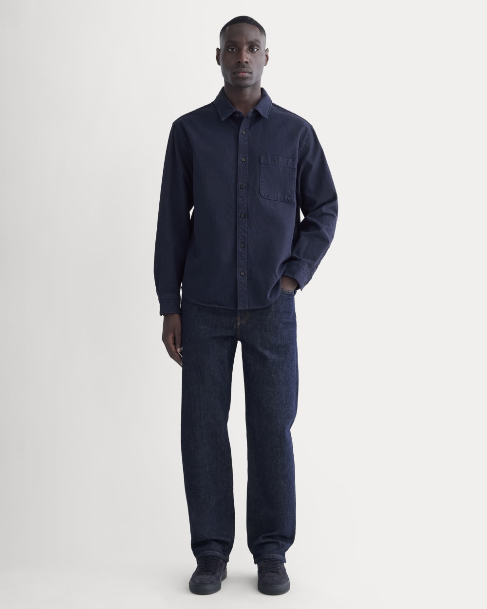 The Canvas Organic Cotton Overshirt | Navy - Image 3