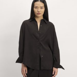 The Oversized Shirt in Butterlite | Black