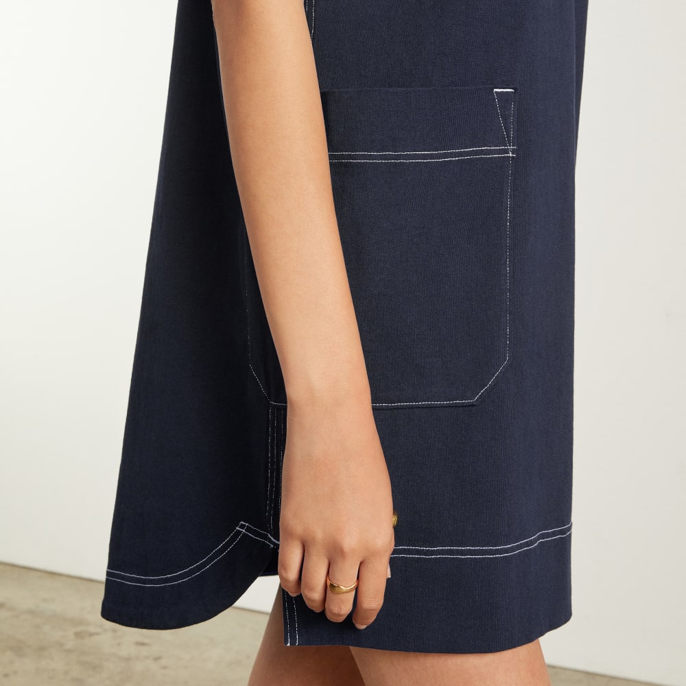 The Oversized Mariner Dress | Navy / White - Image 6