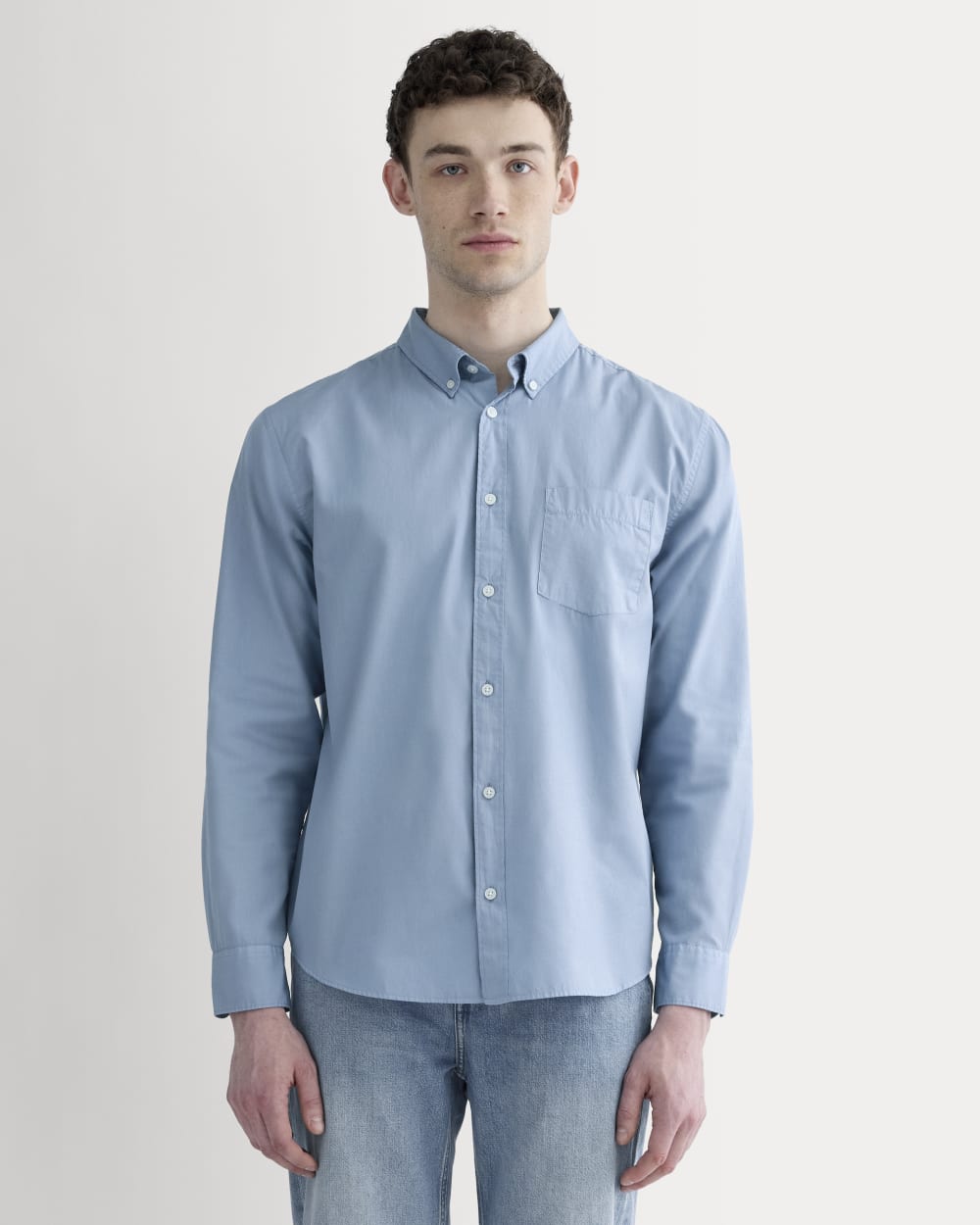 The Washed Poplin Shirt | Soft Blue