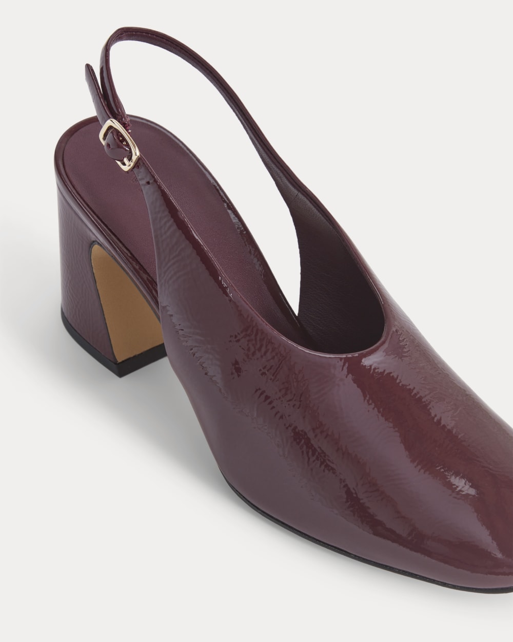 Curved Slingback Heel | Burgundy - Image 7
