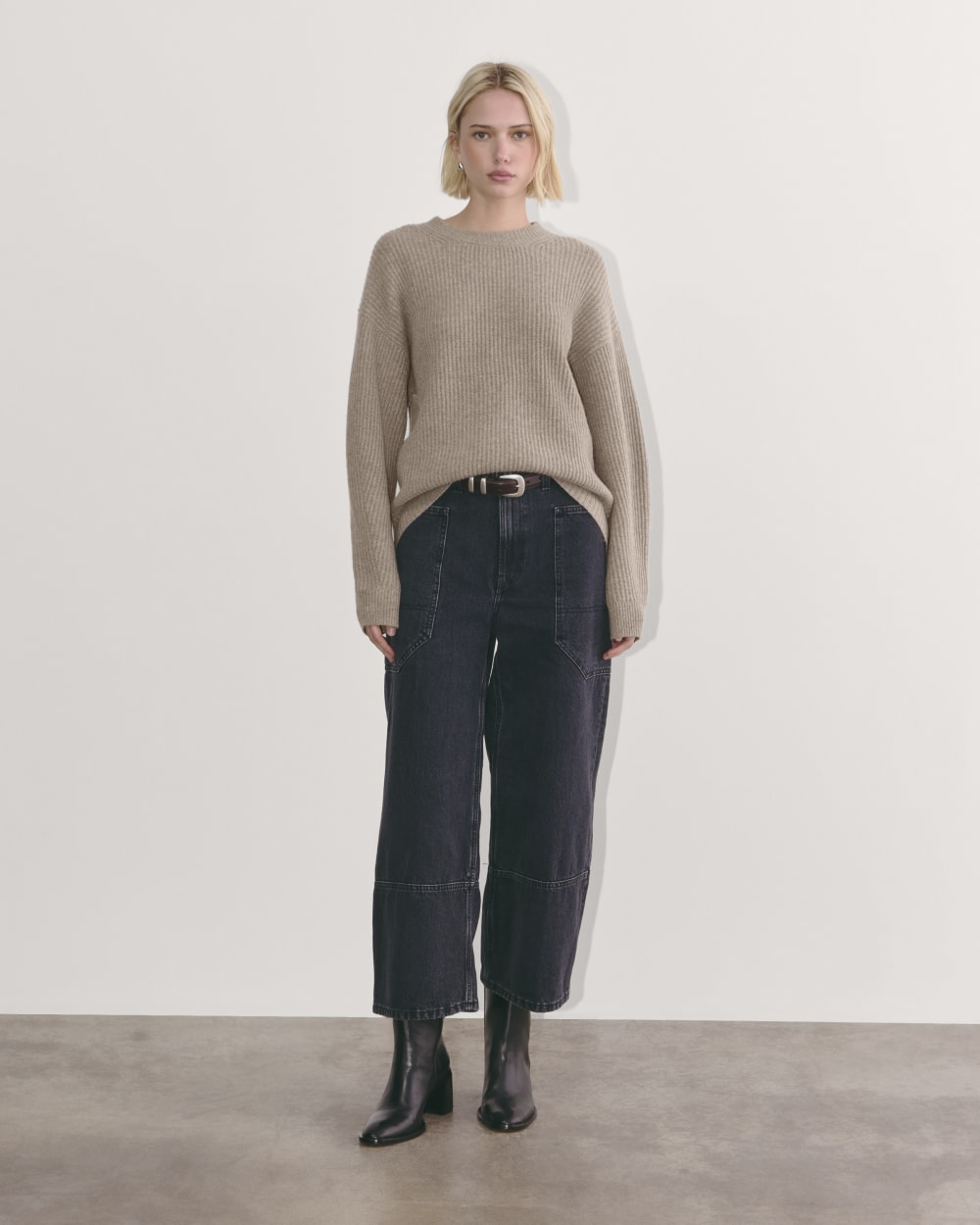 The Cocoon Crew in Wool Cashmere | Oatmeal - Image 5
