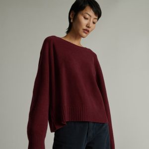 The Cashmere Boxy Crew | Tawny Port