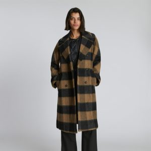 The Brushed Italian ReWool? Peacoat | Camel Buffalo Check