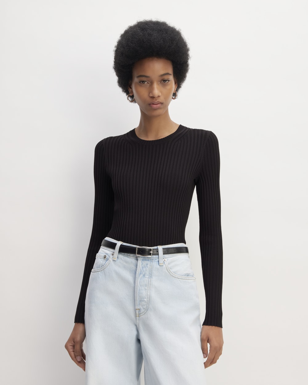 The Viscose Knit Crew | Black