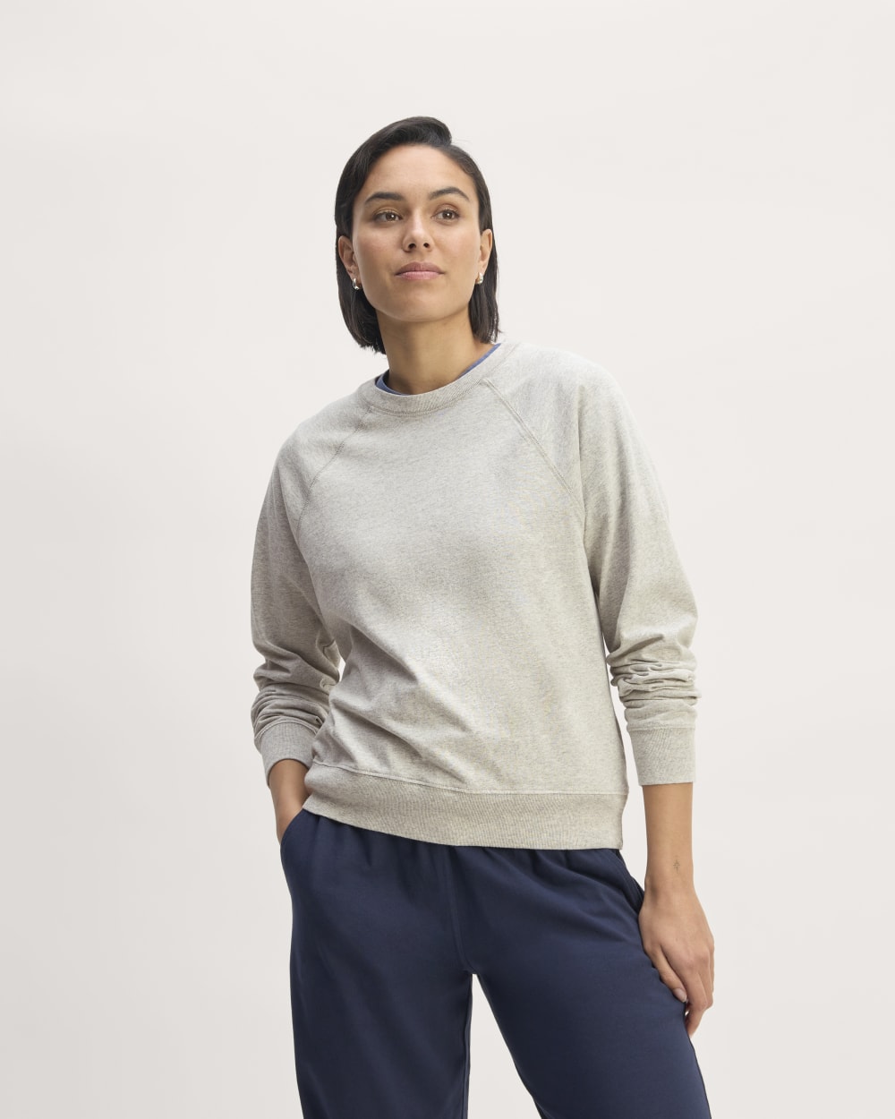 The Off-Duty Long-Sleeve Tee | Pale Heather Grey