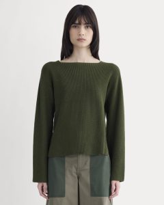The Boatneck Top in Everyday Cotton | Dark Green