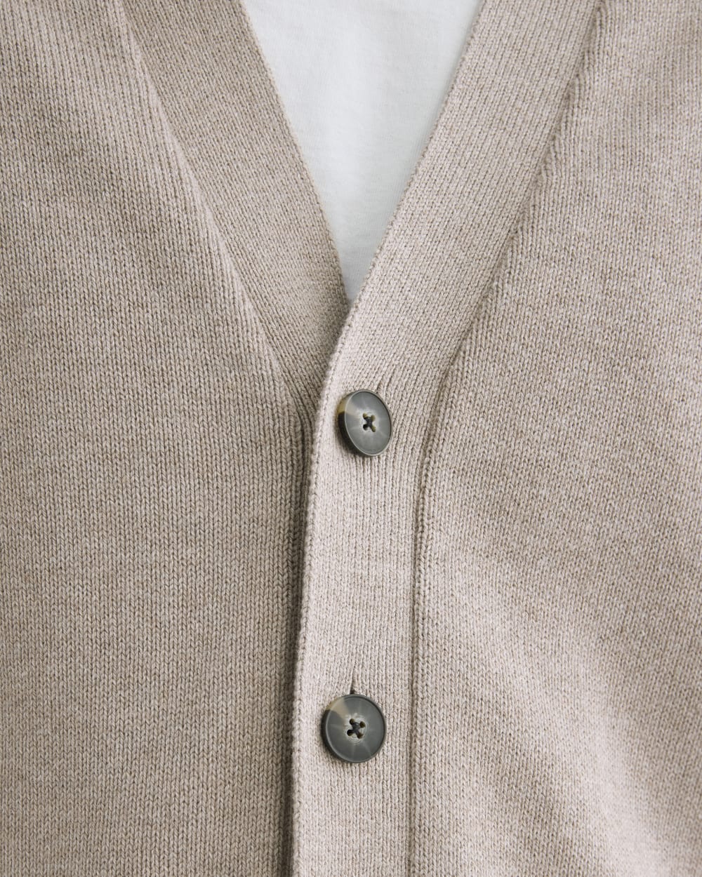The Classic Cardigan in Everyday Cotton | Heathered Oatmeal - Image 4