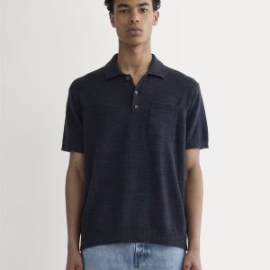 The Cotton Linen Polo | Navy