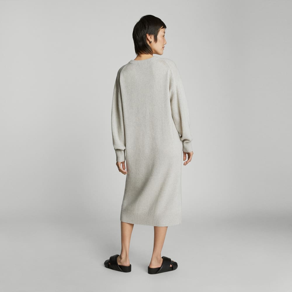 The Cashmere Midi Dress | Pale Heather Grey - Image 5