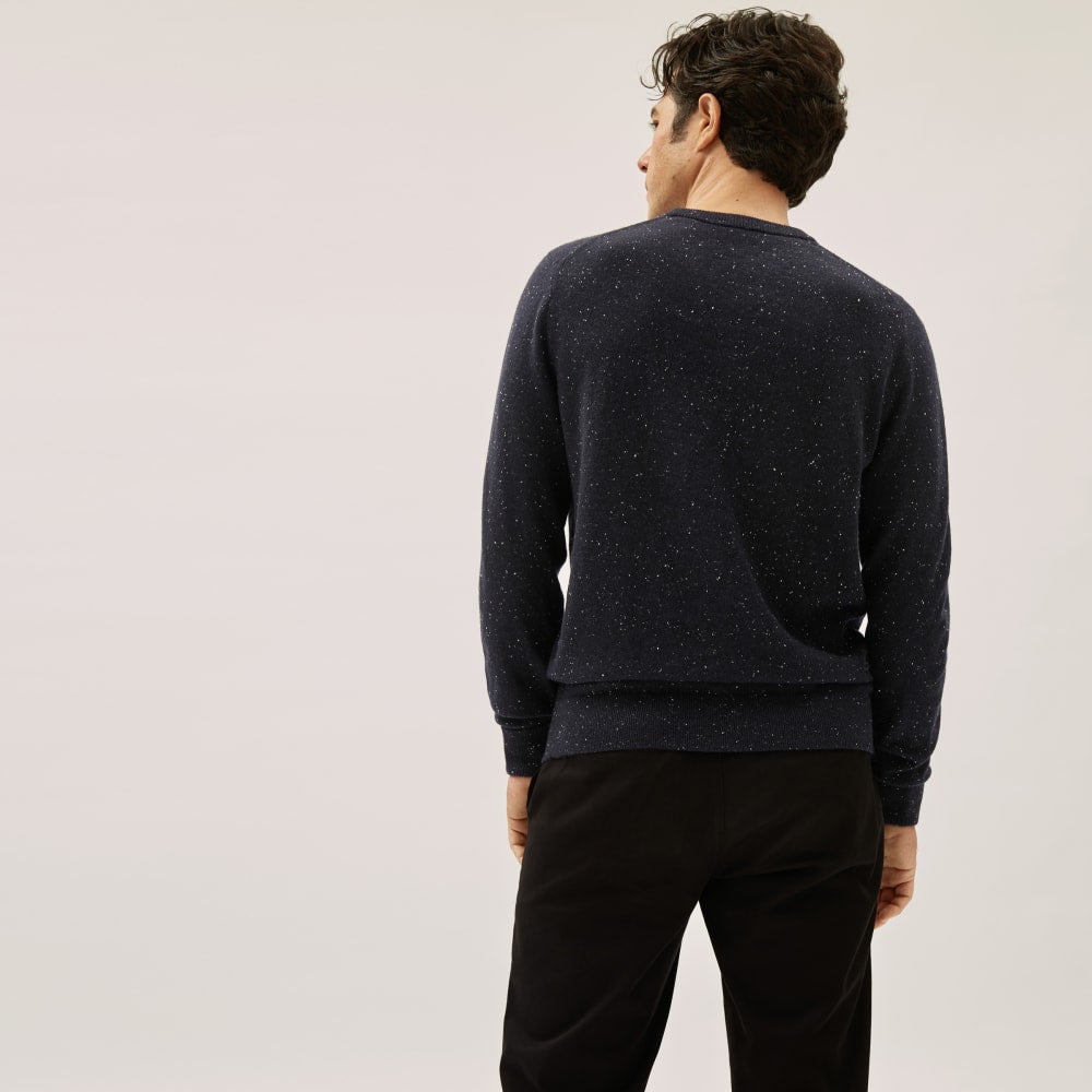 The Grade-A Cashmere Crew | Dark Navy Donegal - Image 4