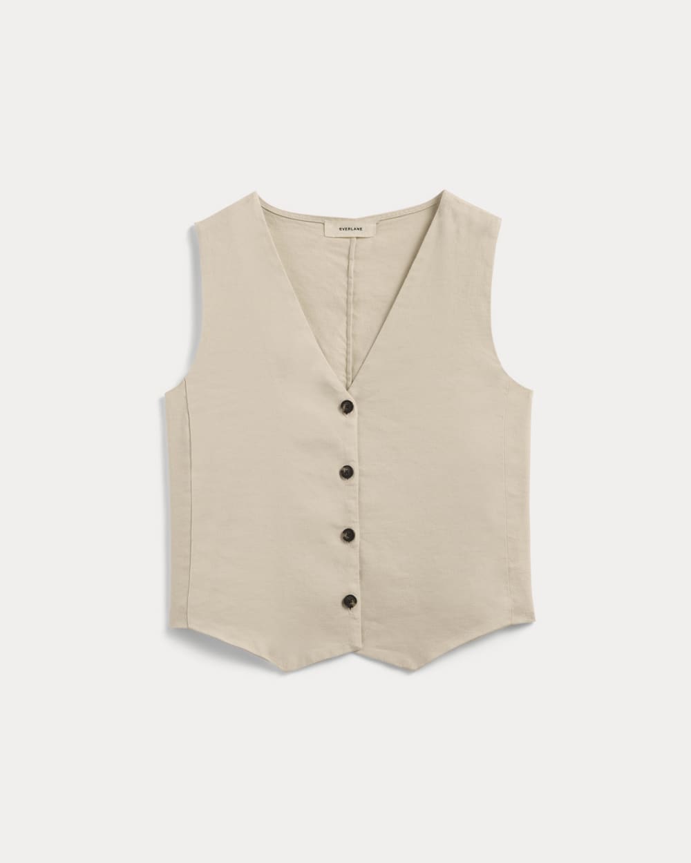 The Vest in Stretch Linen | Birch - Image 2
