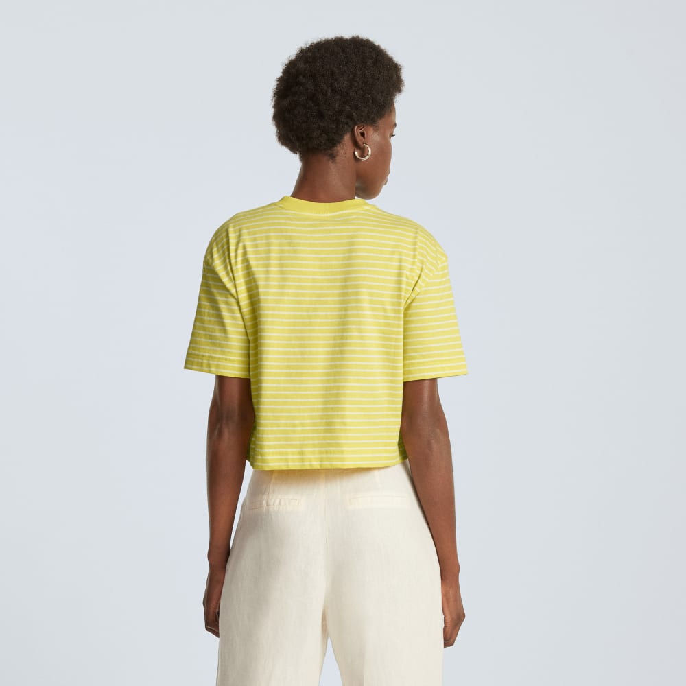 The Organic Cotton Cropped Tee | Acacia / Tan - Image 3