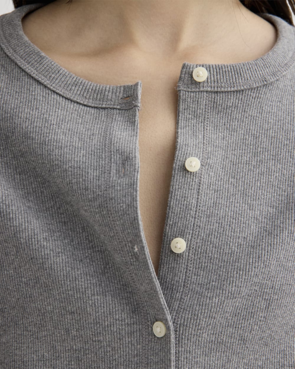 The Selfie Cardigan | Mid Heather Grey - Image 4