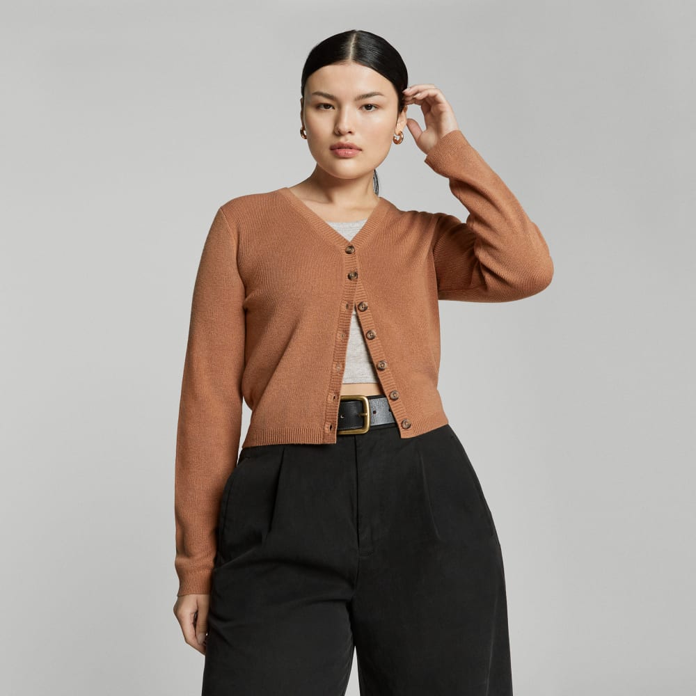 The Luxe Merino Cardigan | Tawny Brown - Image 5