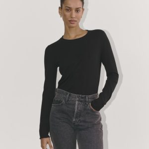 The Crew in Cotton Cashmere | Black