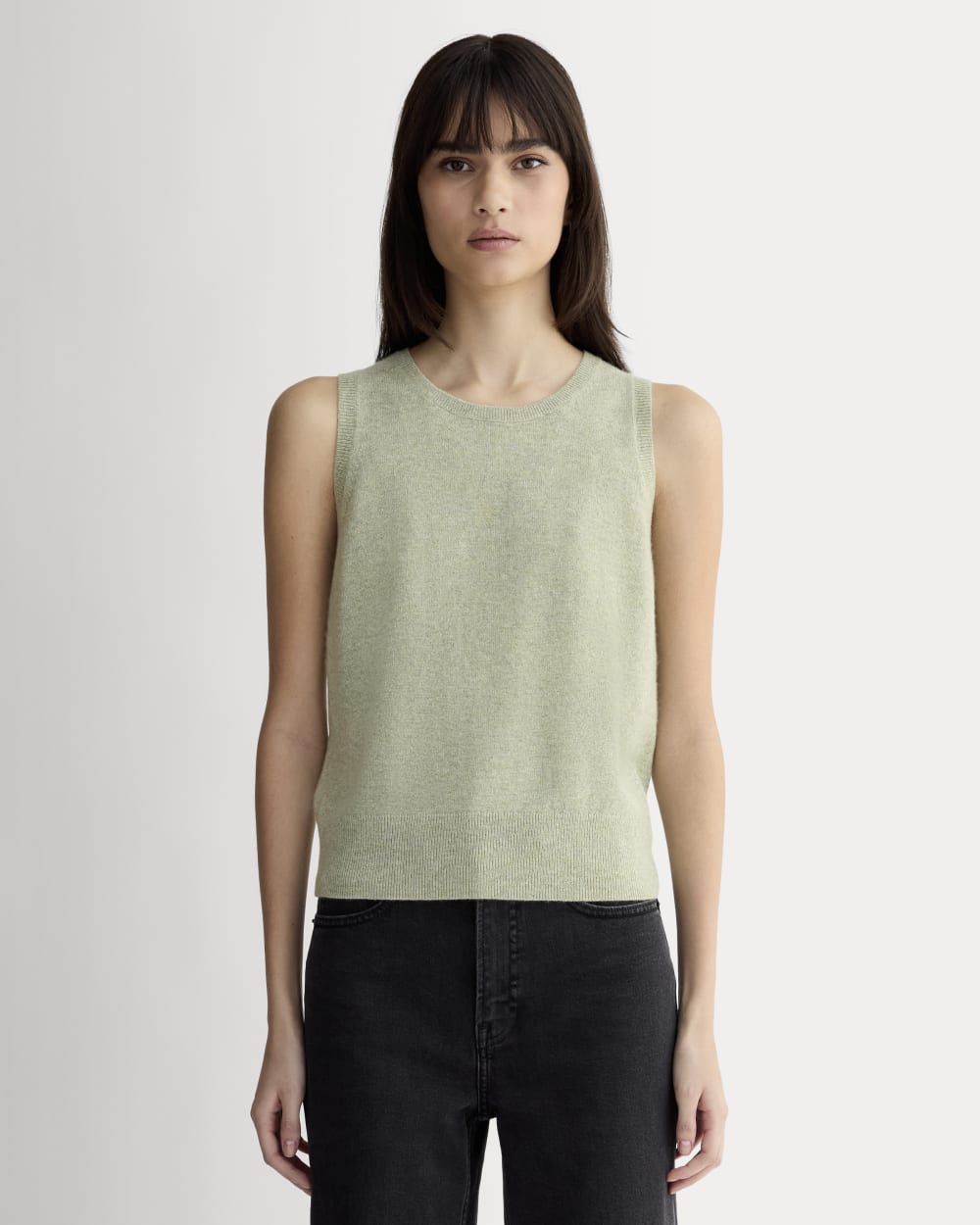 The Classic Tank in Cashmere | Light Heathered Moss