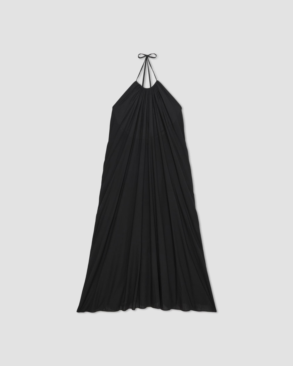 The Tie-Back Halter Dress | Black - Image 2