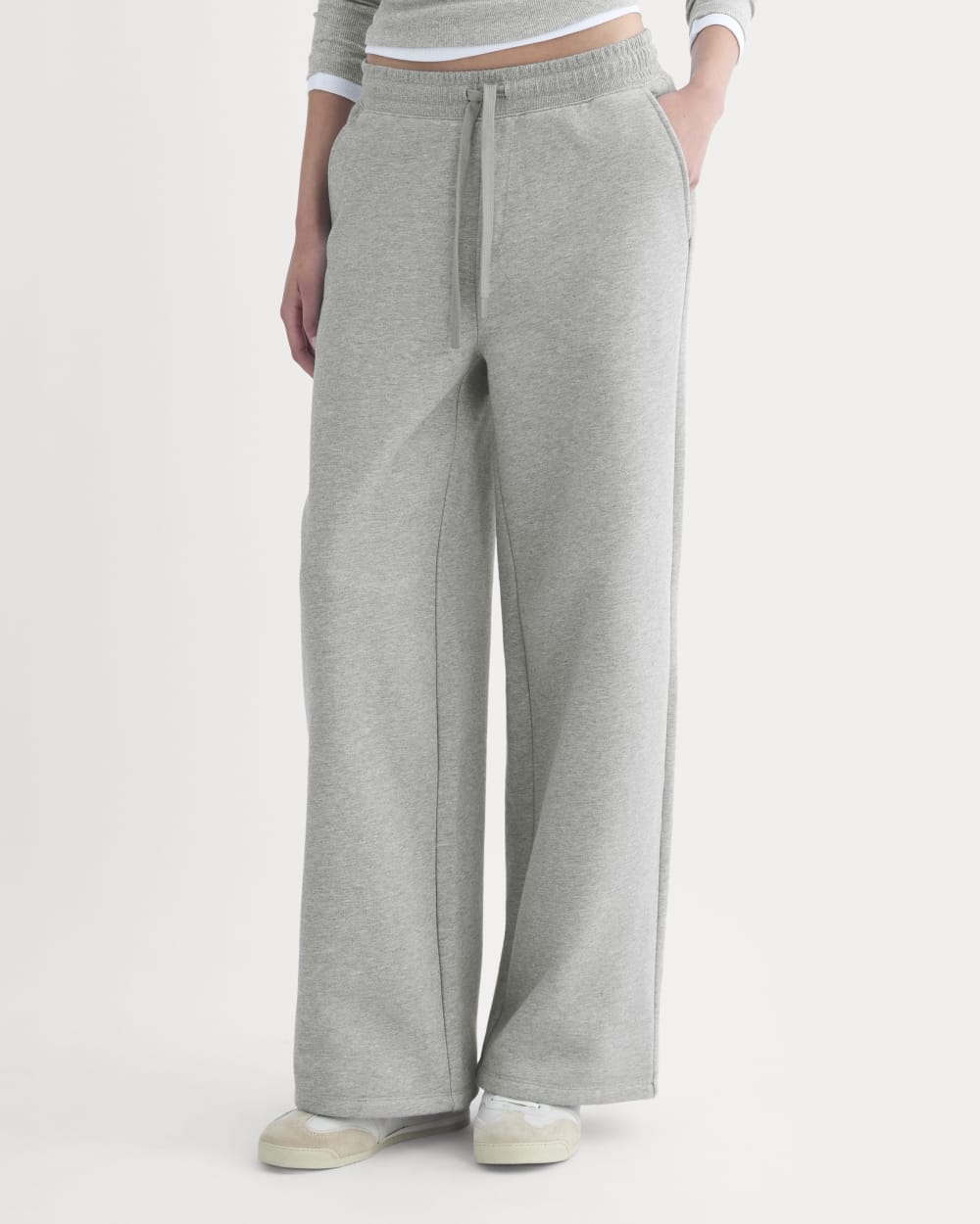 Luxe Fleece Wide-Leg Sweatpant | Vintage Heather Grey - Image 3