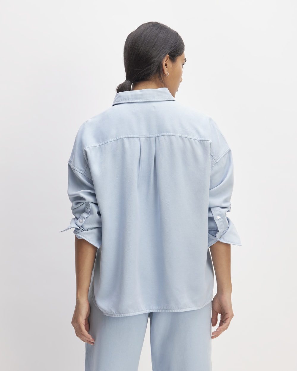 The Boxy Overshirt in Buttersoft | Chambray Blue - Image 6