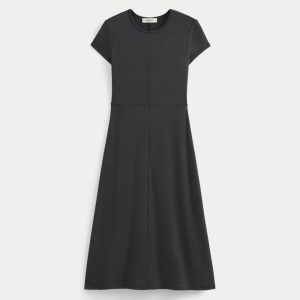 Midi Tee Dress in Butterknit | Black