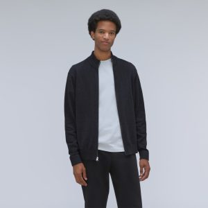 The No-Sweat Full Zip Sweater | New Black