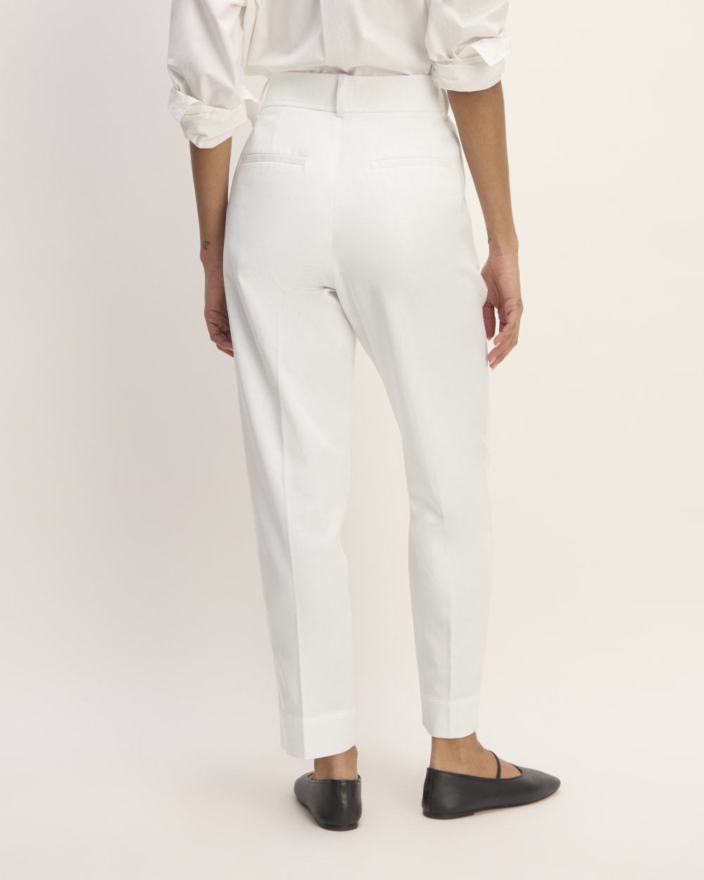 The Draper Tapered Pant in Buttersmooth | White - Image 6