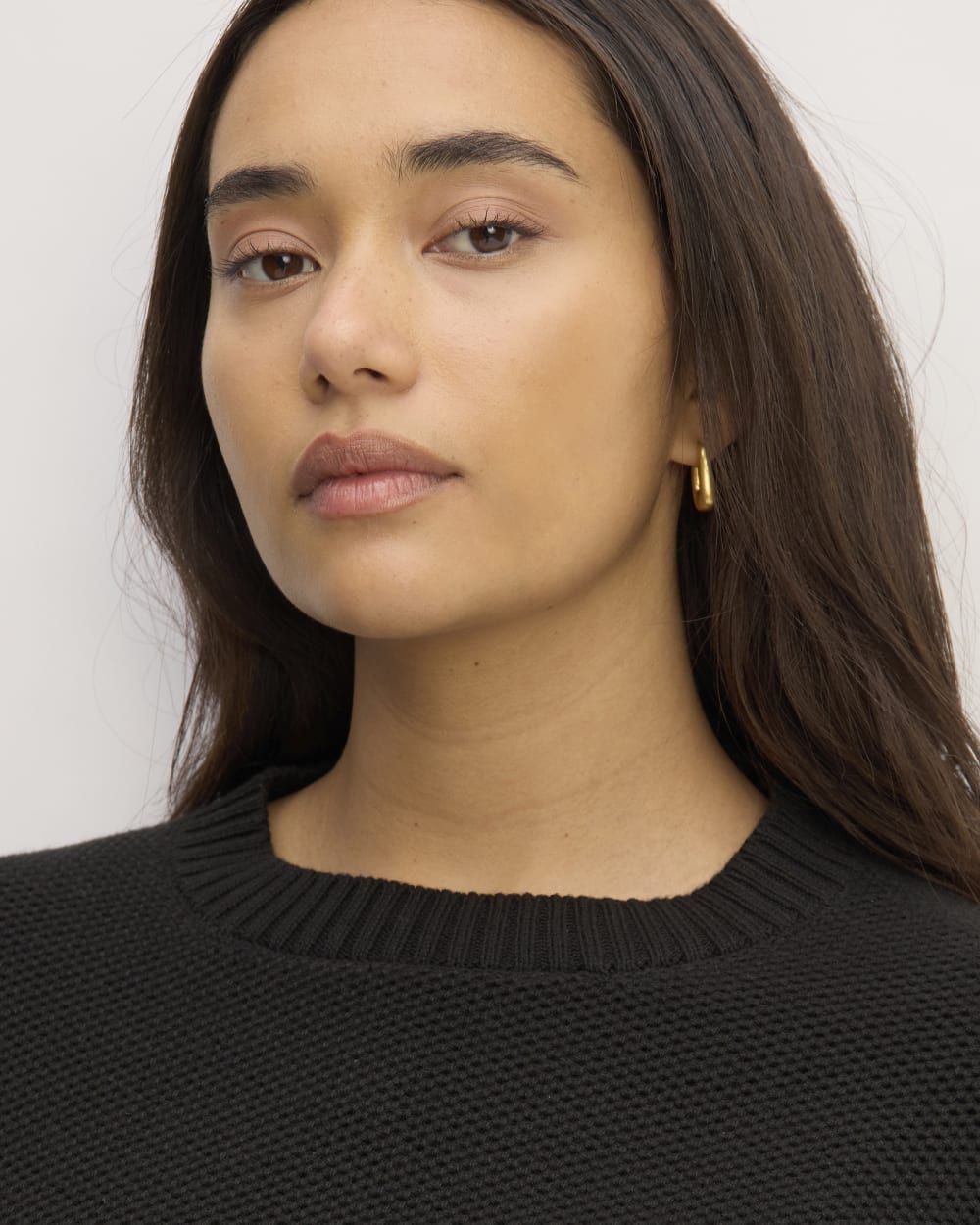 The Cotton Honeycomb Square Crew | Black - Image 4