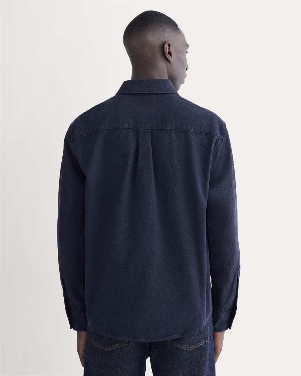 The Canvas Organic Cotton Overshirt | Navy - Image 5