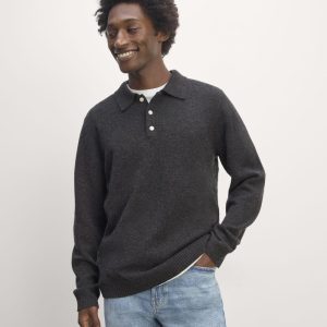 The Classic Polo in Luxe Merino | Charcoal