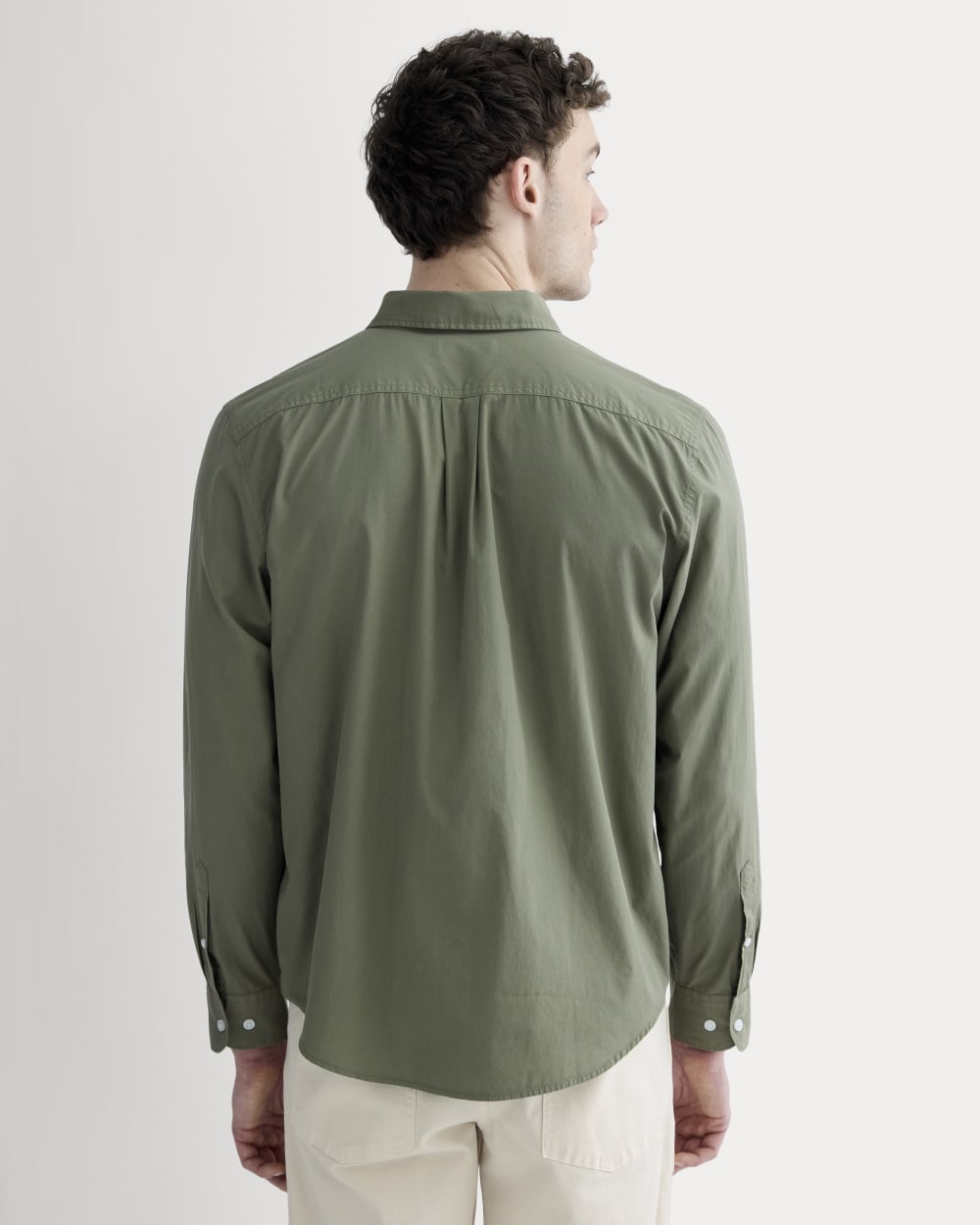 The Washed Poplin Shirt | Lichen Green - Image 5